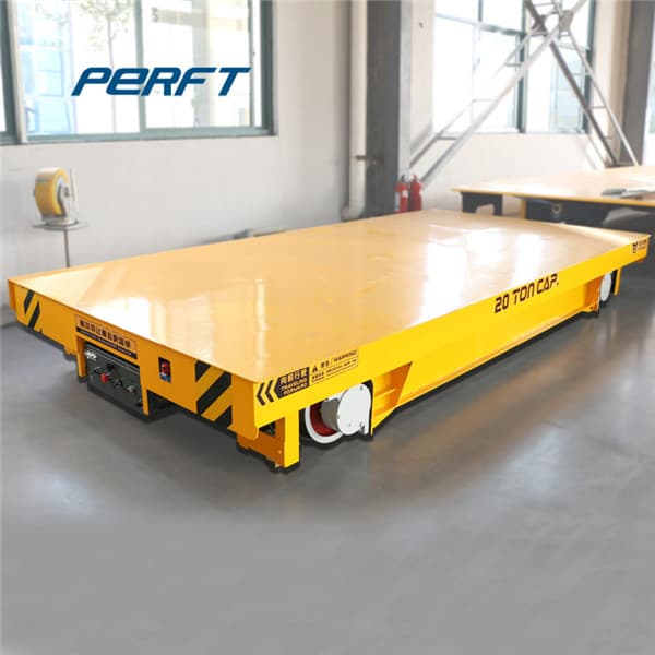 Cable Reel Operated Electric Flat Cart For Steel Coil Transport